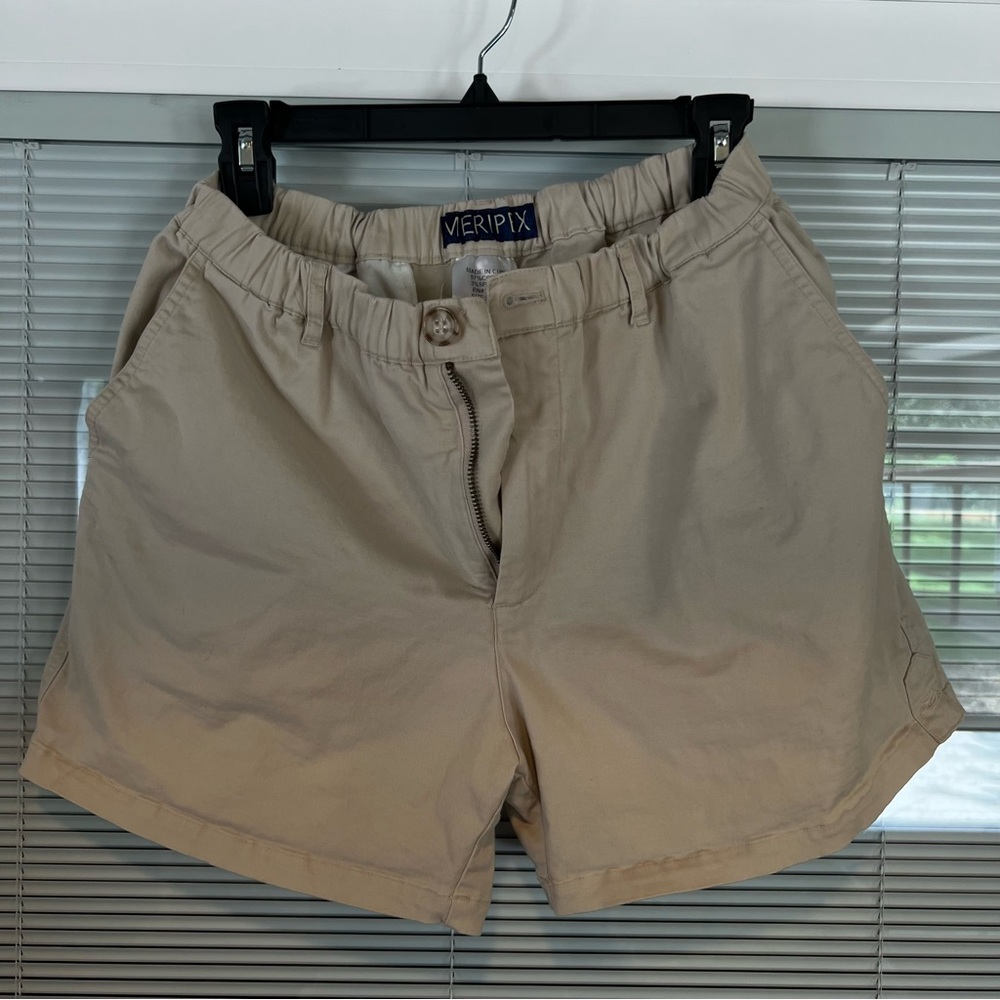 Tan Flat Front Shorts for Everyday Comfort